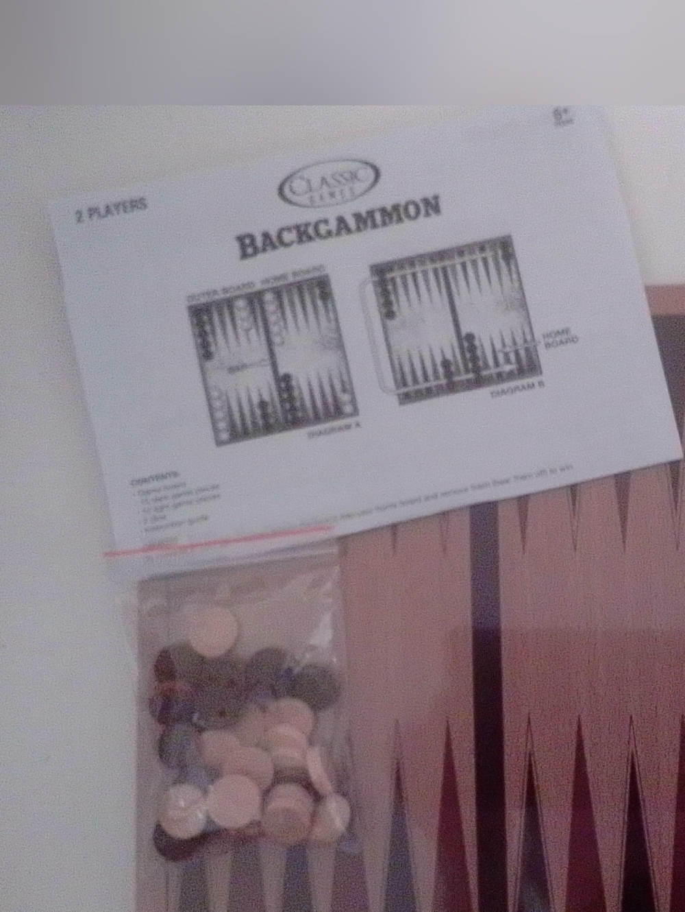 Game Classic Backgammon Game Set - Picture 3 of 3